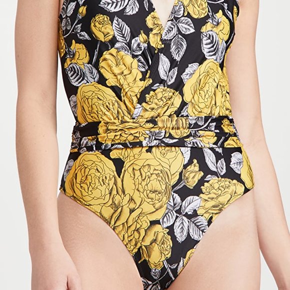 GANNI Floral Stencil One-Piece Swimsuit - Picture 11 of 11